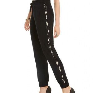 NWT INC International Concepts Animal Print Side Seam Joggers Size M